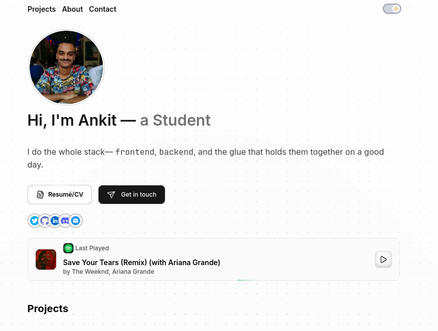 Portfolio Website thumbnail